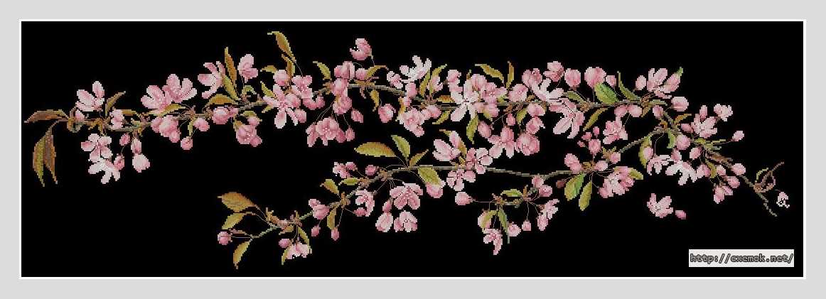 Скачать схемы вышивки нитками / крестом  - Японский цветок
