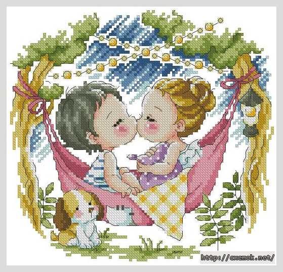 Download embroidery patterns by cross-stitch  - Кемпинг