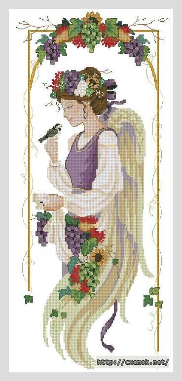 Download embroidery patterns by cross-stitch  - Прекрасный ангел
