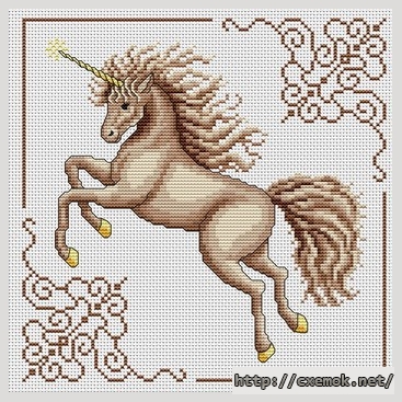Download embroidery patterns by cross-stitch  - La licorne, author 