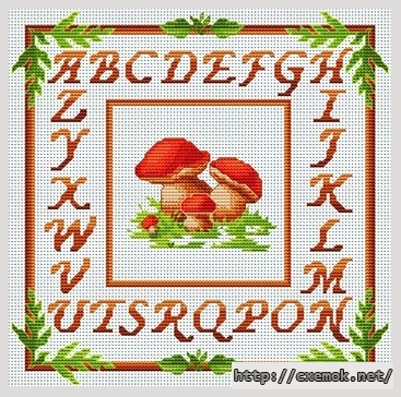 Download embroidery patterns by cross-stitch  - Champignons d''automne, author 