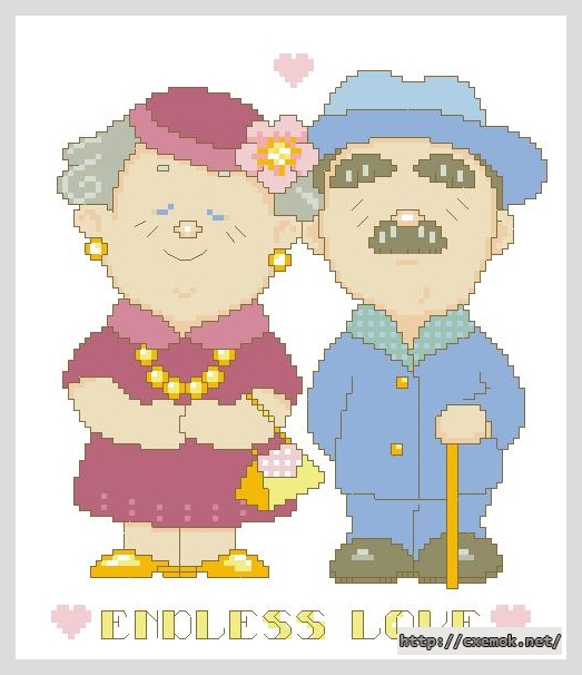 Download embroidery patterns by cross-stitch  - Endless love, author 