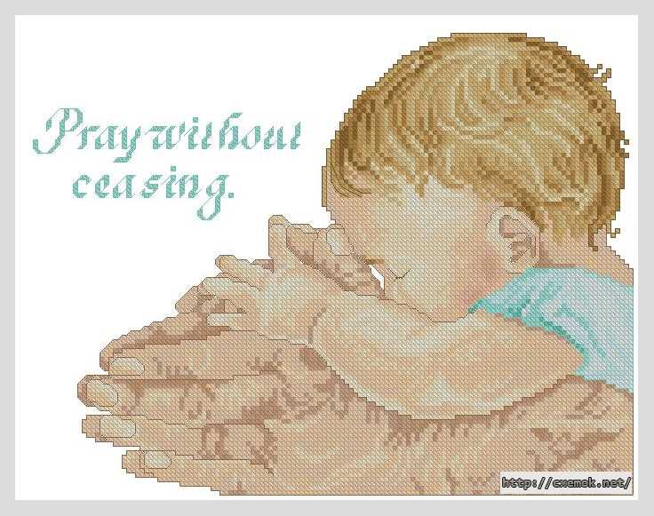 Download embroidery patterns by cross-stitch  - Молись не переставая