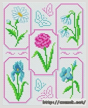 Download embroidery patterns by cross-stitch  - La fleur douceur, author 