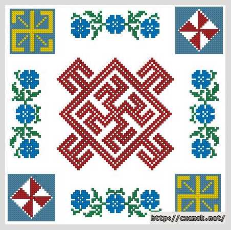 Download embroidery patterns by cross-stitch  - Оберег женский (для зрения)