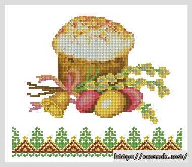 Download embroidery patterns by cross-stitch  - Пасочка