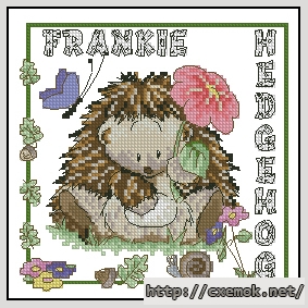 Download embroidery patterns by cross-stitch  - Frankie hedgehog, author 