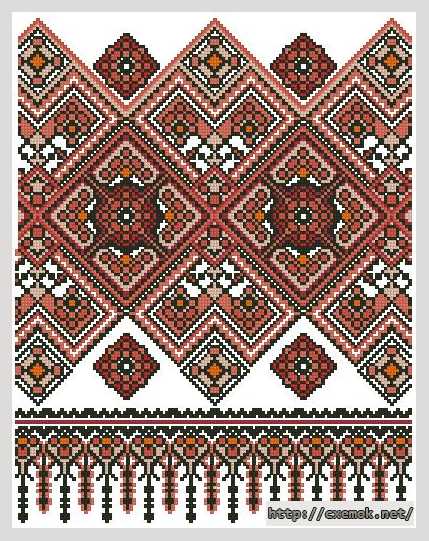 Download embroidery patterns by cross-stitch  - Узор для рушника «подольские самоцветы»