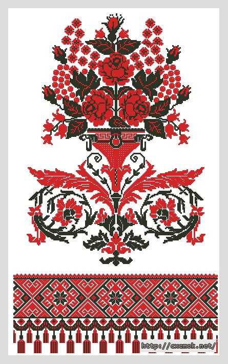 Download embroidery patterns by cross-stitch  - Рушник «дерево жизни»
