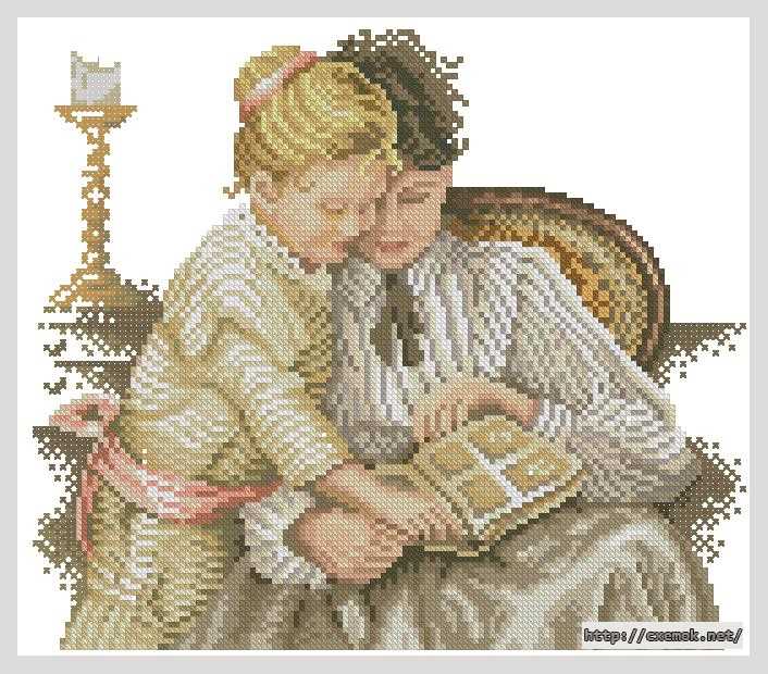 Скачать схемы вышивки нитками / крестом  - Мать и дочь