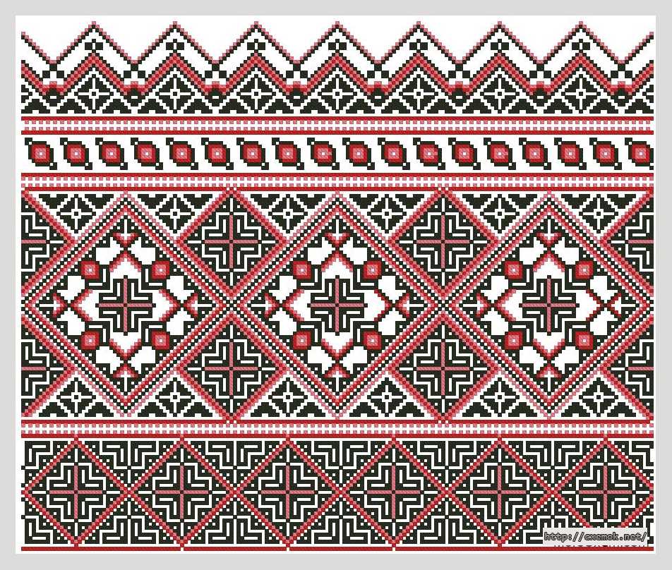 Download embroidery patterns by cross-stitch  - Подільський рушник
