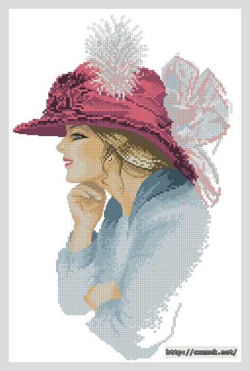 Download embroidery patterns by cross-stitch  - Оливия