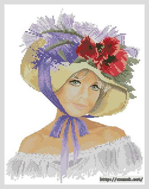 Download embroidery patterns by cross-stitch  - Меган