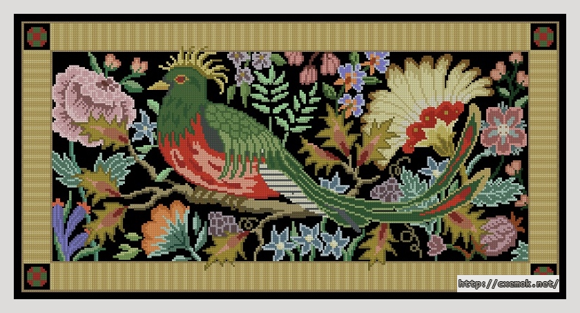 Download embroidery patterns by cross-stitch  - Bird in the garden i, author 