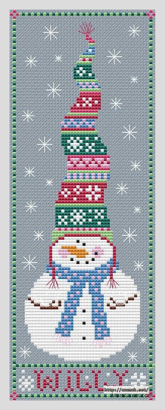 Download embroidery patterns by cross-stitch  - Снеговик вилли