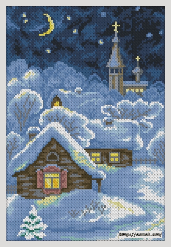 Download embroidery patterns by cross-stitch  - Рождественская сказка, author 