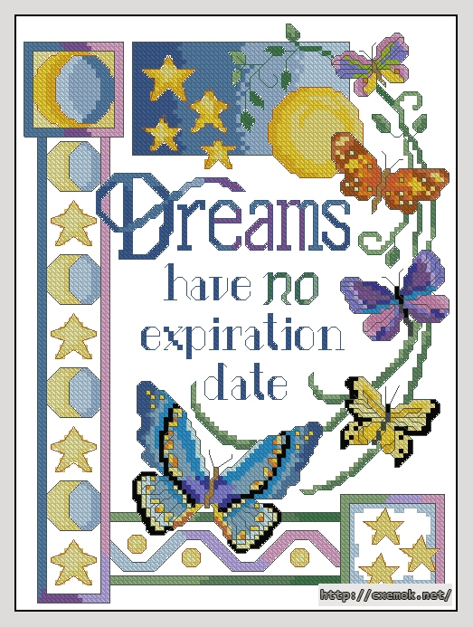 Download embroidery patterns by cross-stitch  - Dreams have no expiration date, author 