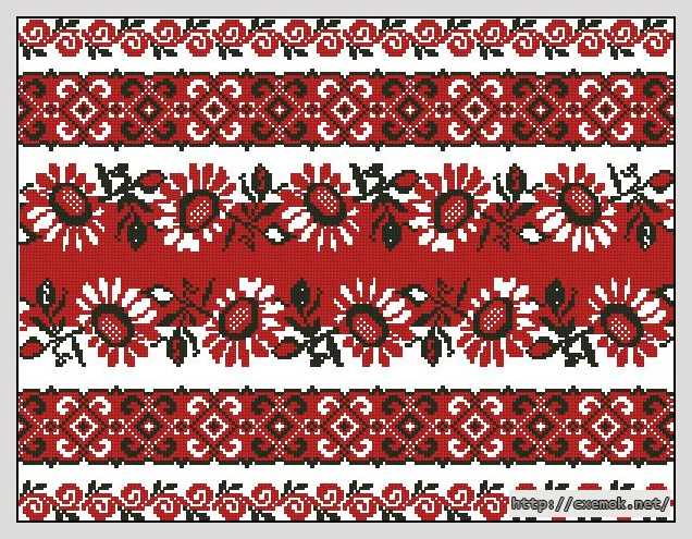 Download embroidery patterns by cross-stitch  - Ромашкове поле