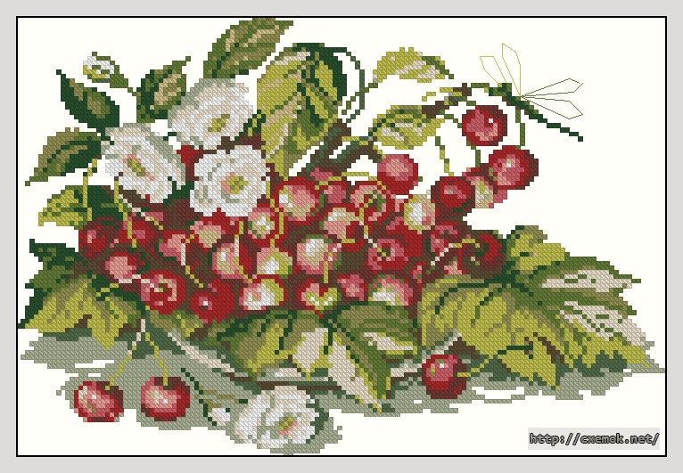 Download embroidery patterns by cross-stitch  - Черешня, author 