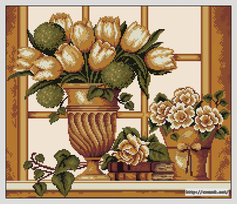 Download embroidery patterns by cross-stitch  - Тюльпаны, author 