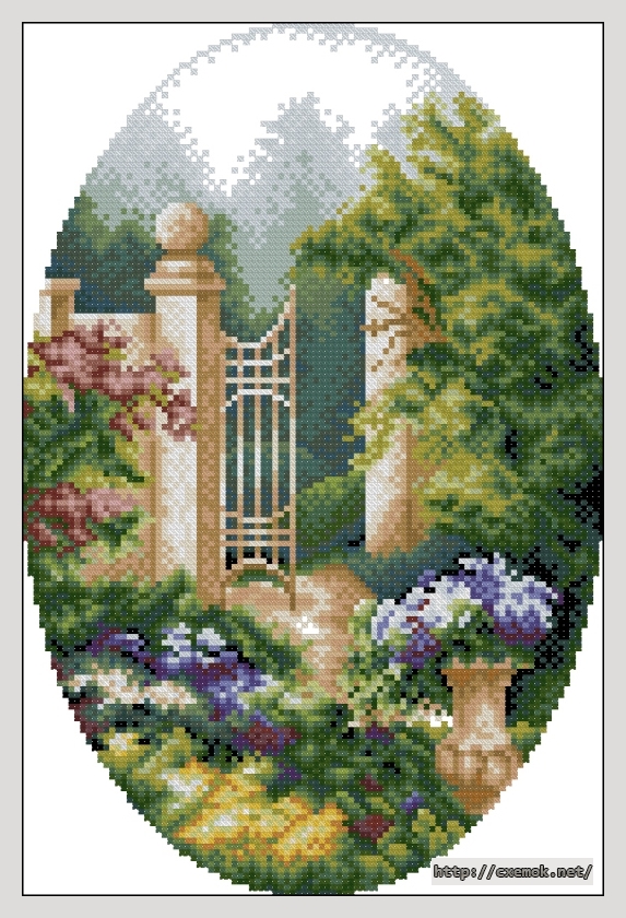 Download embroidery patterns by cross-stitch  - В парке, author 