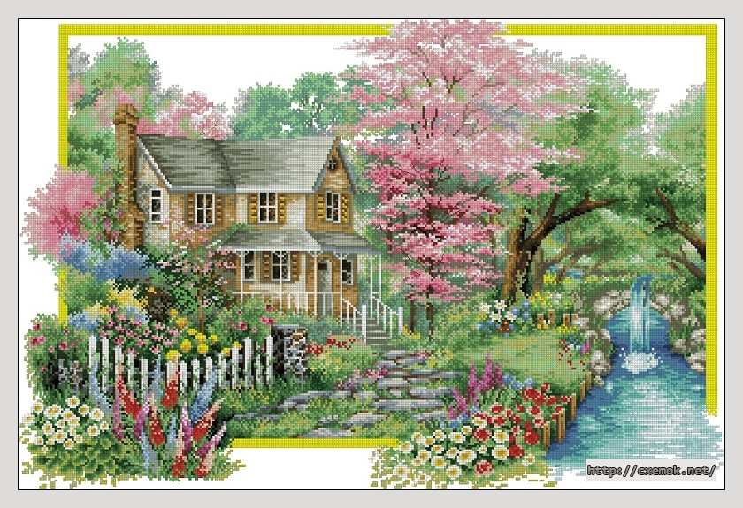 Download embroidery patterns by cross-stitch  - Spring comes, author 