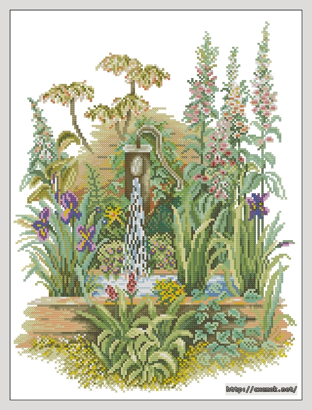 Download embroidery patterns by cross-stitch  - Summer garden, author 