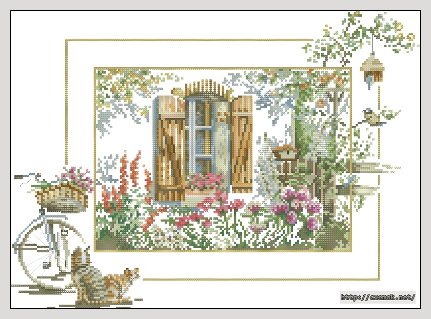Download embroidery patterns by cross-stitch  - A minha janela, author 