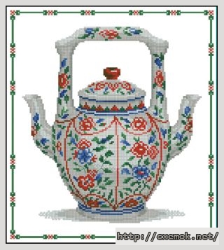 Download embroidery patterns by cross-stitch  - Двуносый чайник., author 