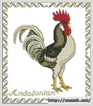 Download embroidery patterns by cross-stitch  - Andalusian, author 