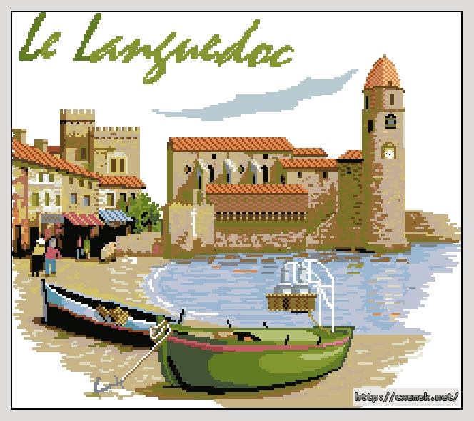 Download embroidery patterns by cross-stitch  - Le languedoc roussillon, author 