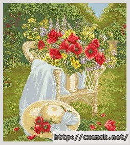 Download embroidery patterns by cross-stitch  - Motive florale, author 