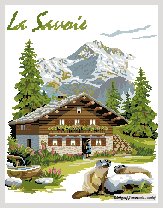Скачать схему вышивки нитками La Savoie, автор 