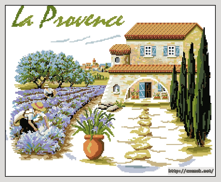 Download embroidery patterns by cross-stitch  - La provence, author 