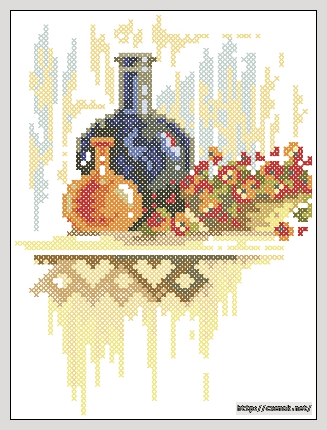Download embroidery patterns by cross-stitch  - Composition carafe, author 