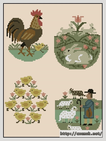 Download embroidery patterns by cross-stitch  - Just hatched