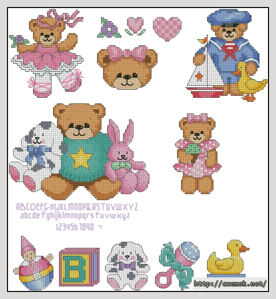 Download embroidery patterns by cross-stitch  - Toys, author 