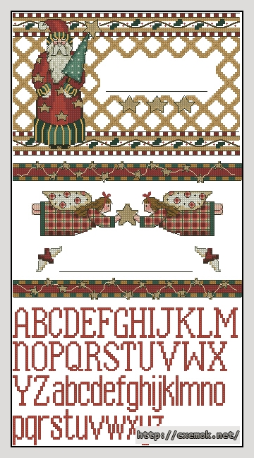 Download embroidery patterns by cross-stitch  - Country noel - santa and angel stockings, author 