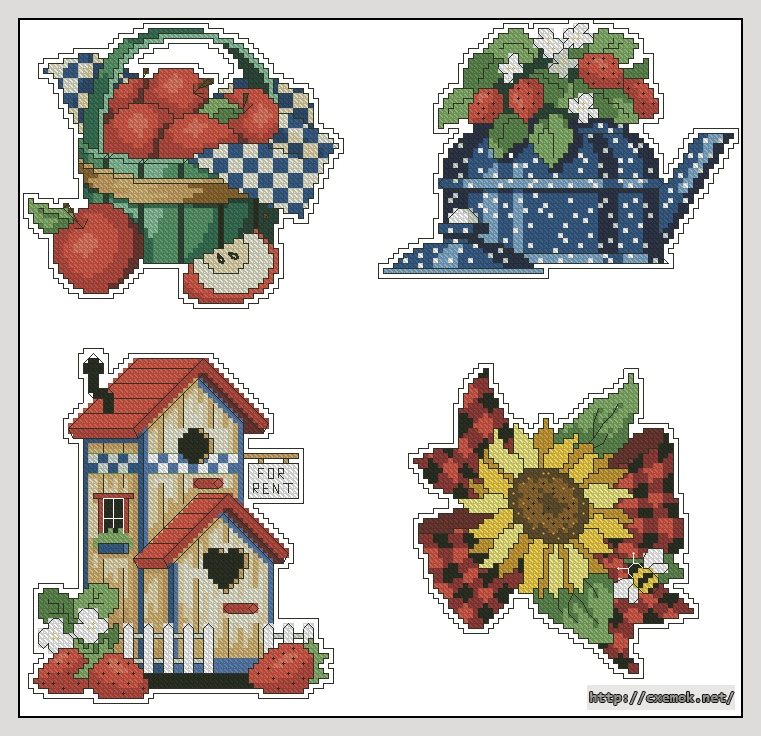 Download embroidery patterns by cross-stitch  - Welcome friends ornaments, author 