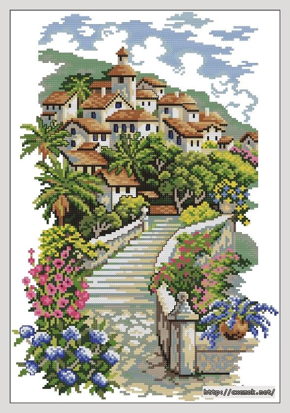 Download embroidery patterns by cross-stitch  - Medeterriahe steps, author 