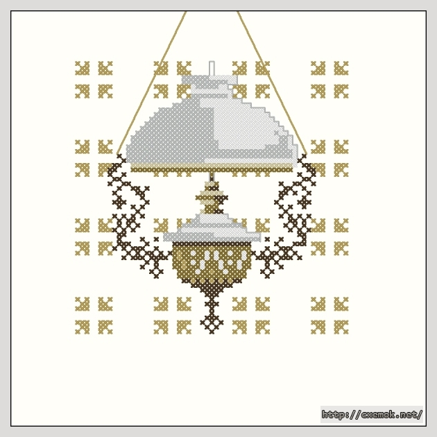 Download embroidery patterns by cross-stitch  - Lamp, author 