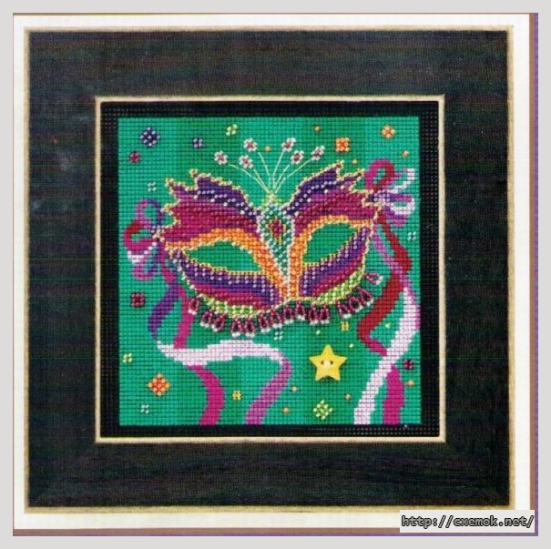 Download embroidery patterns by cross-stitch  - Purple mask, author 