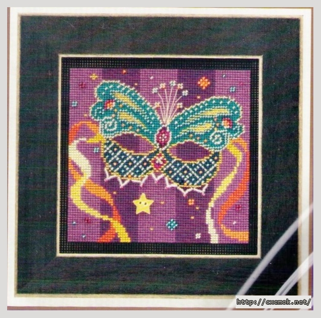 Download embroidery patterns by cross-stitch  - Teal mask, author 