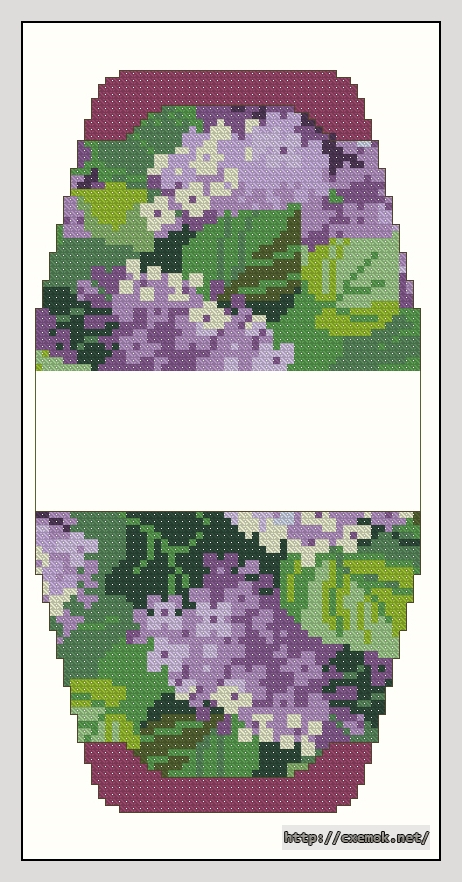 Download embroidery patterns by cross-stitch  - Сирень (риолис)