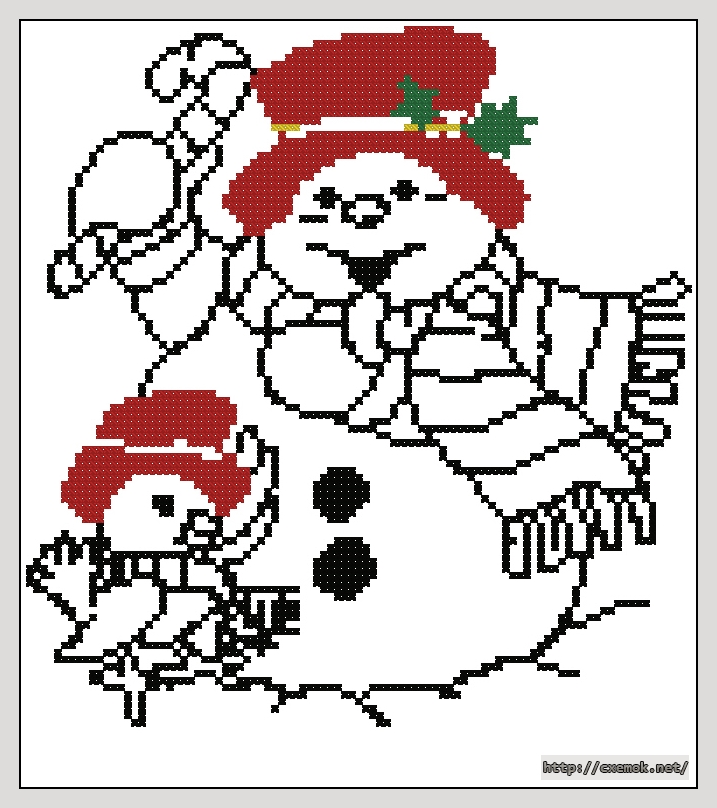 Download embroidery patterns by cross-stitch  - Welcome winter