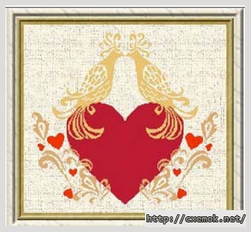 Download embroidery patterns by cross-stitch  - Dove love, author 