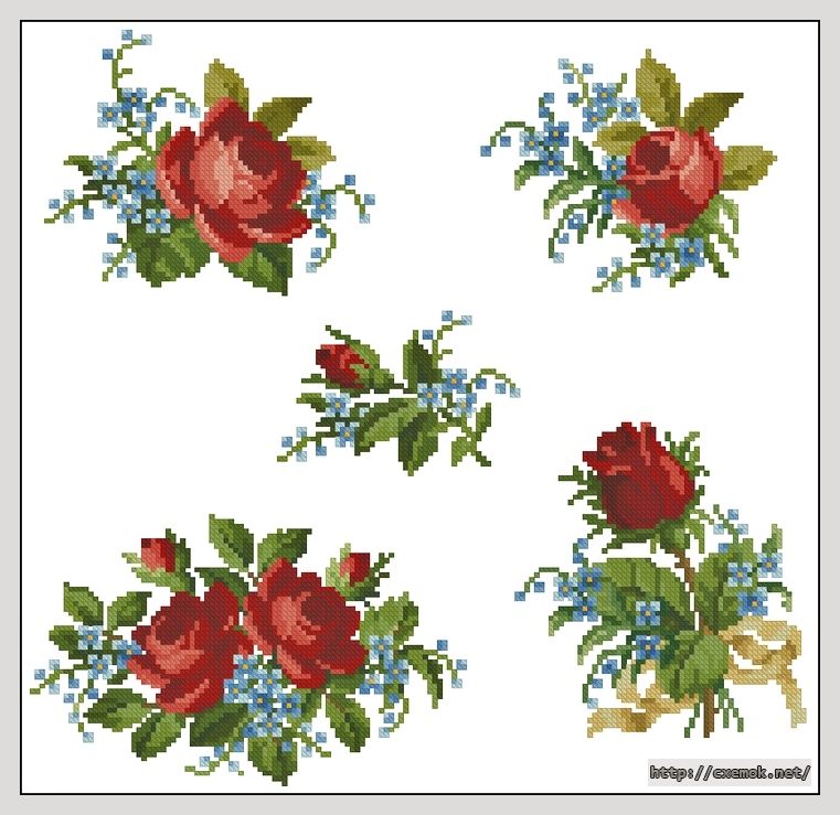 Download embroidery patterns by cross-stitch  - Love is a rose, author 