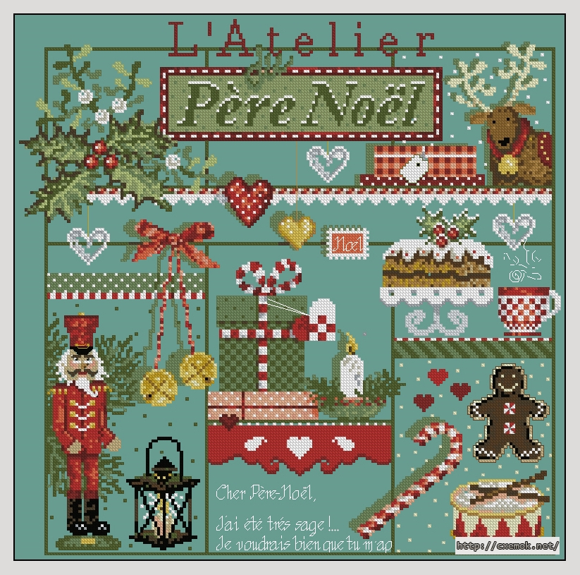 Download embroidery patterns by cross-stitch  - L'' atelier du pere noel, author 