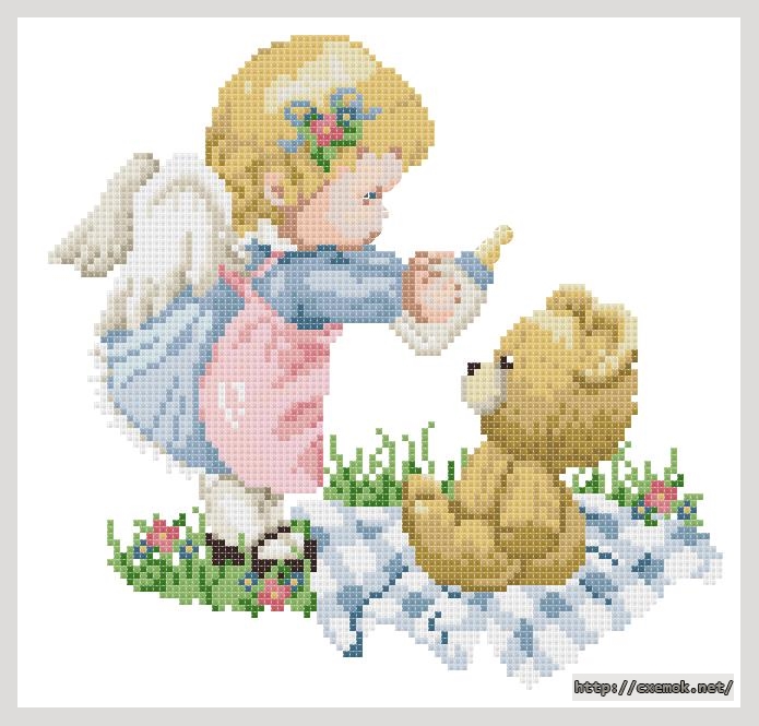 Download embroidery patterns by cross-stitch  - Baby angel, author 