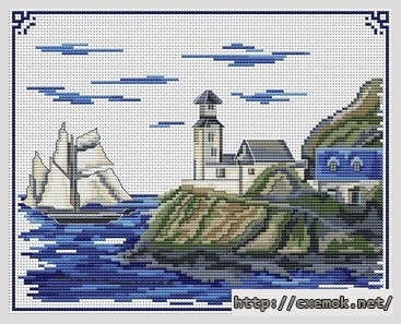 Download embroidery patterns by cross-stitch  - Paysage marin, author 